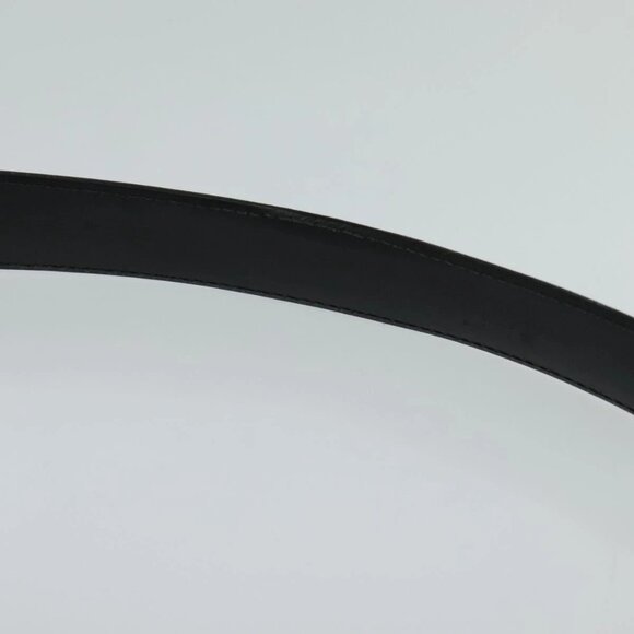 LOUIS VUITTON Belt Leather 29.9""""""""-34.3"""""""" Black Silver M9831 LV A... - Picture 16 of 16